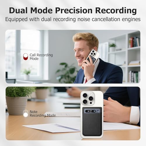AI Voice Recorder, Note Voice Recorder with AI Transcribe and Summarize, 64GB Portable Digital Recorder Supports 134 Languages Voice to Text with App Control, Recording Device for Lectures Meetings