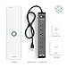 Power Strip RAVPower 6-Outlet Office Home Surge Protector with 2 iSmart USB Ports, ETL Listed Power Plug 880 Joule with 5 ft Long Power Cord and Bottom Wall Mounting Ports (Black)