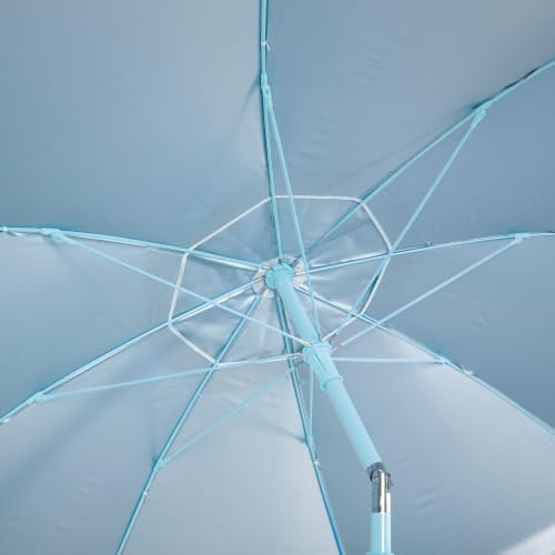 Sombrilla de Playa inclinable D220 cm, Azul, Exterior (62485)