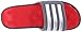 adidas Performance Men's Adissage 2.0 M Stripes Sandals,Onix Grey/Metallic Silver/Vivid Red,5 M US