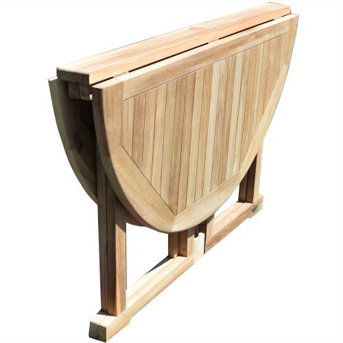 Klapptisch Savona rund Teak Massivholz Durchmesser 150 cm – Bild 6