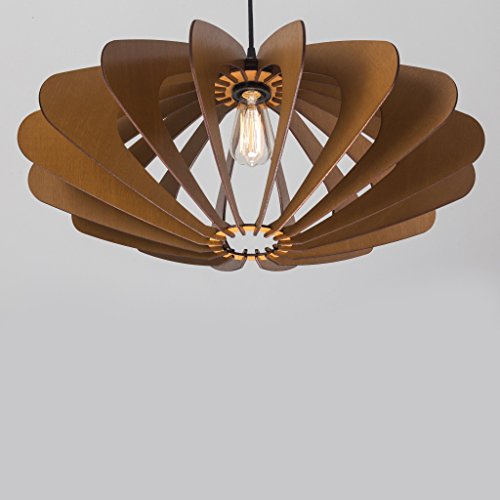 Wood Pendant Light - Modern Chandelier Lighting - Hanging Dining Lamp - Ceiling Light Fixture - Geometric Lamp - Minimal - Contemporary