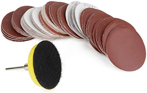 Sanding Pad - 60pcs 100 240 600 1000 Grit Sanding Disc Set 2inch 50mm Loop Pad 3mm Shank Polishing Cleaning Tool - Saucer Dick Phonograph Record Drive Peter Magnetic Disk Shaft