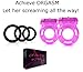 VIARDEJI® Vibrating Cock Ring Sex Toys – 2 Penis Rings w. Clit Stimulator & 1 Cock Ring for Better Stronger Erection - Large