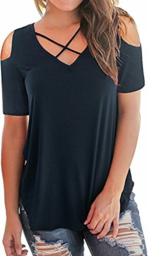 the lugai fashion black cotton cold shoulder women tunic short top for jeans top for daily wear stylish casual and western wear women/girls top