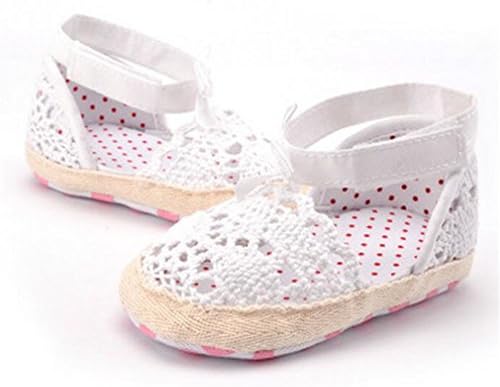 Infant Toddler Princess Hand-Made Baby Girls Sandals Bow Shoes White 3