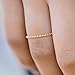 Benevolence LA Rings for Women: Stainless Steel Stacking Ring SOFT 14k Gold Ball chain PAIR of Rings for Women Girls Dainty (Size 6)
