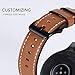 NewWays for Galaxy Watch 46mm Bands, 22mm Soft Leather Replacement Strap for Galaxy Watch 3 45mm, Gear S3 Frontier, Brown