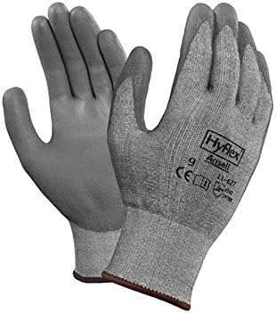 Ansell Gloves 163836 Ansell HyFlex 11-727 INTERCEPT Technology Glove with Polyurethane Palm Coating,Gray