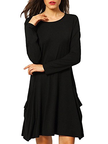 เดรสสายเดี่ยว เดรสลำลอง loose cotton เดรส(dress)es B01MQ2MALN