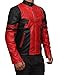 Deadpools Jacket in Red And Black Leather XL