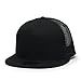 Embroidered Vintage Cars Cotton Flat Brim Mesh Snapback Trucker Baseball Cap (Black)
