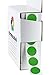 ChromaLabel 1/2 Inch Round Colored Stickers, Permanent Sticky Dots Color Coding Labels, Ideal Colored Dot Stickers for Arts and Crafts - 1000 Sticker Labels per Dispenser Box, Green Sticker Dots
