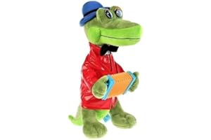 Eksmo Vintage Soviet Collectible Souvenir Crocodile Krokodil Gena with accordion. One of The Most Famous Soviet Soyuzmultfilm, Green