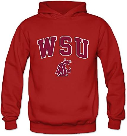 FUDI Women's NCAA Washington State University WSU Cougars Logo Hoodie S Red