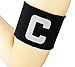 MAYFOO Football Soccer Captains Armband - Captain Arm Bands for Youth and Adult，Anti-Drop Design ，2-Pack (Black)