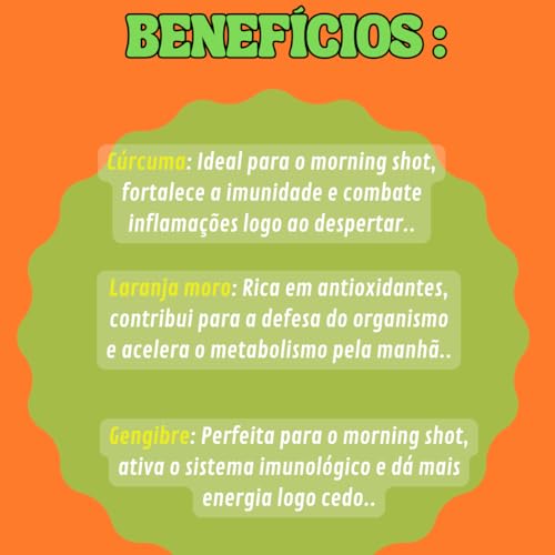 Shot Matinal em Pó – Cúrcuma, Gengibre e Laranja Moro em pó | Aumenta Imunidade, Detox Diário e Termogênico Natural | Kit Ca.nuts