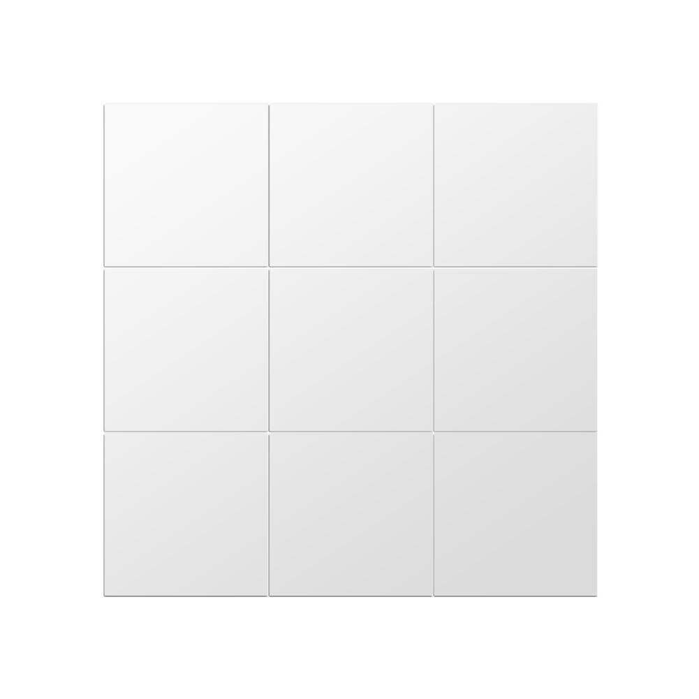 Mirror Tile Stickers, Self-Adhesive, 16 Pieces, 15x15cm Square, Acrylic, Non-Glass Wall Decals for Home Decor