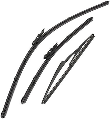 FeLiCia Two Front Wiper Blades & One Rear Wiper Blade For Nissan Qashqai 2007-2013