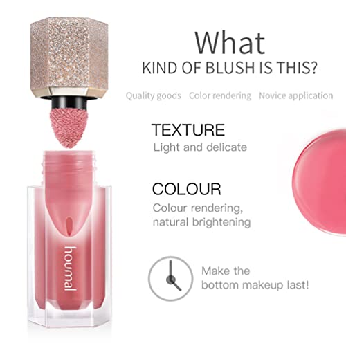 SOFT CREAM BLUSH STICK, LIQUID BLUSH MAKEUP FOR CHEEKS, MULTI SHEER BIG BRUSH LIQUID SKIN TINT STICK FOR EYES AND LIPS, LONG-WEARING, NATURAL-LOOKING,BLENDS PERFECTLY ONTO SKIN (MILK PINK)