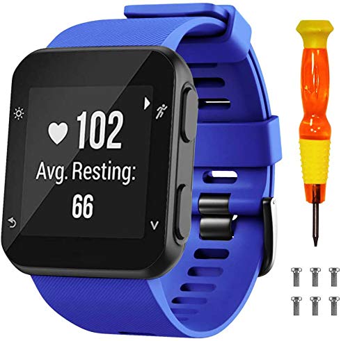 NotoCity for Garmin Forerunner 35 Strap/Garmin Approach S10 Strap Soft Silicone Replacement Watch Band Forerunner 35/Approach S10 Golf Watch(ROYAL BLUE)