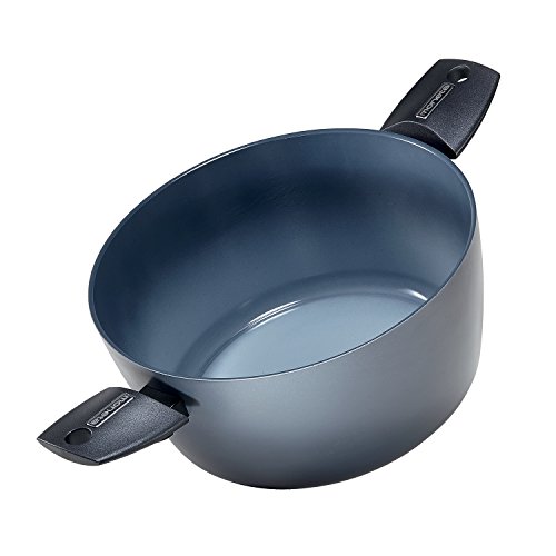 Moneta 2390724 Azul Gres 10-Inch, 4.75-Quart Ceramic Dutch Oven, Gradient Gray and Blue