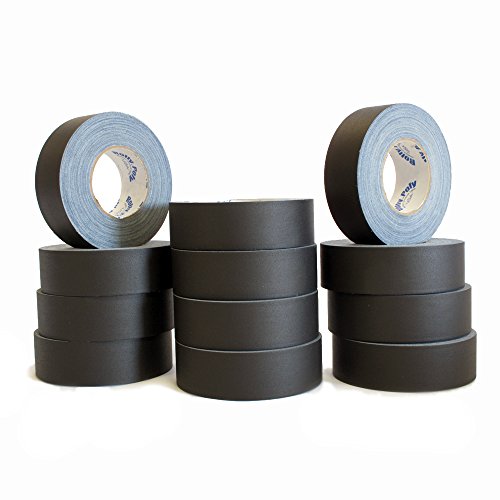 12 Rolls of Premium Professional Grade Gaffer Tape - 2 Inch x 55 Yards - Black Color - 12 Rolls/Case - Thumbnail 3