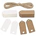 Koogel 200pcs Gift Paper Tags, Heart Kraft Paper Label with Strings for Gifts Arts Crafts Wedding Holiday Christmas