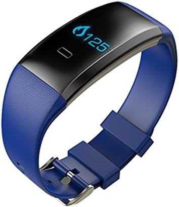 Yuxiong Dynamic Heart Rate Blood Pressure Oxygen Monitoring,Sleep Monitor Pedometer Record Smart Watch For Android And ISO (Blue)