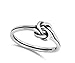 Celtic Knot Criss Cross Woven Thumb Ring New 925 Sterling Silver Band Sizes 3-10