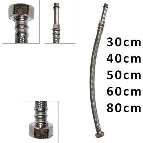 Flexi flexible Küche Becken Einlochmischbatterie Anschluss Schlauch 3/8 'x M10x1 (1/4') 80cm Länge