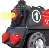 Hape Battery Powered Train Engine No. 1 Red and Black for Ages 3+ view 4