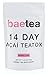 Baetea Acai Weight Loss Tea: Detox, Body Cleanse, Reduce Bloating, and Appetite Suppressant, 14 Day Acai Teatox, with Acai Berry, Goji Berry, Hibiscus Flower,1.23oz