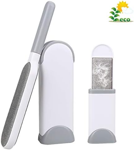 Brush for Pet Hair and Lint Remover with Self-Cleaning Base - Dog & Cat Hair Remover for Furniture Couch Carpet Bed Car Sea And Clothing - Animal Fur & Dust Removal Double-Sided Tool
