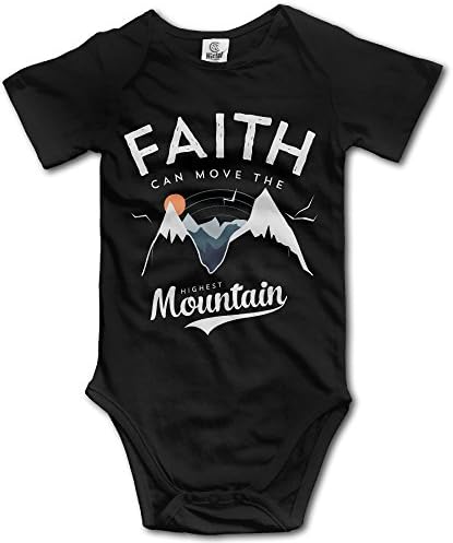Faith Can Move The Highest Mountain Infant Boys Girls Baby Onesies Outfits Organic