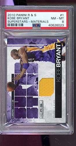 2010-11 Panini Rookies & Stars Superstars R S #1 Kobe Bryant 204/299 Game-Used Game-Worn Jersey NBA Graded Basketball Card PSA 8