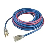 US Wire and Cable 99100 Extension Cord, 100ft, Blue/Red