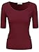 Karies Womens Regular and Plus Size Solid Round Neck 3/4 SleevesT-Shirt Top(S-3XL)
