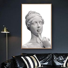 Floating Framed Canvas Wall Art for Living Room, Bedroom Statue Canvas Prints for Home Decoration Ready to Hang - 16x24 inches