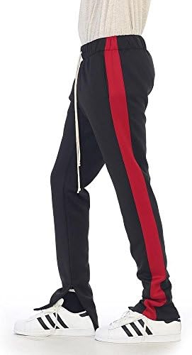 EPTM Men's Techno Poly Zipper Long Drawstrings Pants