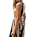 TrendsGal Women's Bohemian O-Collar Cut Out Printed High Split Maxi Beach Dress