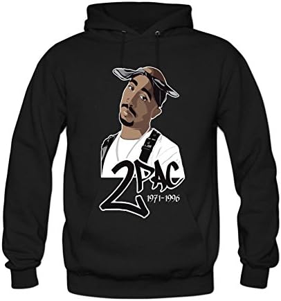 Men's Tupac Amaru Shakur 2pac Cotton Fashion Hoodied Sweatshirt S Black