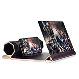 12'' Screen Magnifier for Smartphone - Mobile Phone 3D Magnifier Projector Screen for Movies, Videos, and Gaming - Foldable Phone Stand with Screen Amplifier - Compatible with All Smartphones
