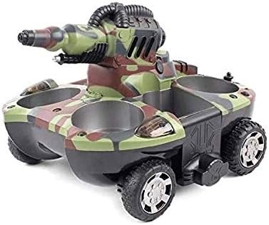 TIEHUE 2.4Ghz RC Toy Tank, Waterway Amphibious Tank Toy, Can Launch Electrically Toy Tank Children's Remote Control Toy 8 Years Old Tank Ship for Gift