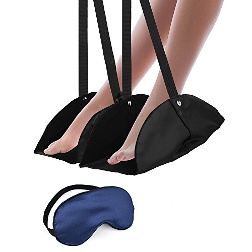 Slowton travel foot rest and sleep mask set, portable f…