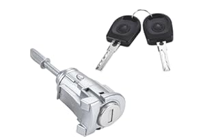 Yollky Car Door Lock Cylinder Set with Keys for Volkswagen Jetta 1997-2004 for Golf 1997-2005 for Polo 2003-2005 | 2 Keys, Si