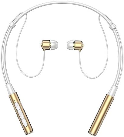 Bluetooth Headphones, FreSky Wireless Neckband Bluetooth In-Ear Sweatproof Sport Earbuds Stereo Headsets Earphones With Noise Cancelling/Mic (Gold)