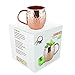 Set of 4 Moscow Mule Mug - 100% Pure Solid Copper Mugs, 16 oz Unlined, No Nickel Interior, Handcrafted Hammered Copper Cups, Free Recipe E Book