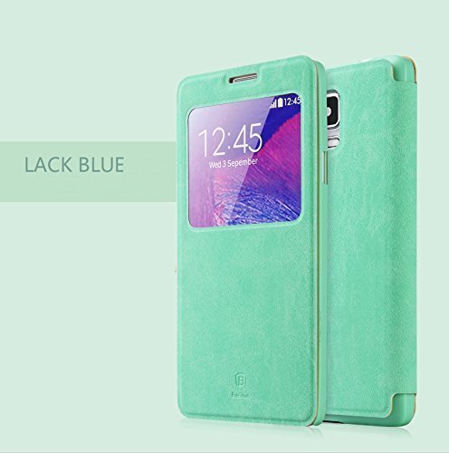 Galaxy Note 4 Case, [DeFaith Classic Series] Smart Window View Front Flip Cover Back Folio Case for Samsung Galaxy Note 4 5.7