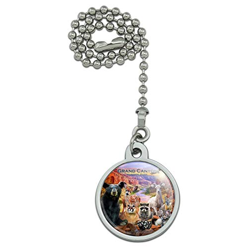 GRAPHICS & MORE Grand Canyon National Park Arizona AZ Animals Cougar Bear Deer Raccoon Ceiling Fan and Light Pull Chain